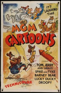 8j559 MGM CARTOONS 1sh 1955 Tex Avery's Droopy, Tom & Jerry, Spike & Tyke, Barney Bear, Lucky Ducky
