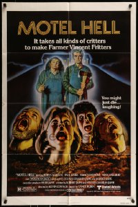 8j573 MOTEL HELL 1sh 1980 it takes all kinds of critters to make Farmer Vincent Fritters!