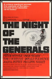 8j603 NIGHT OF THE GENERALS style B 1sh 1967 World War II officer Peter O'Toole, different eye art!