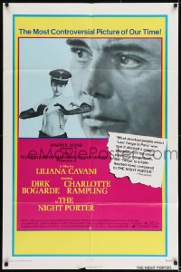 8j605 NIGHT PORTER 1sh 1974 Il Portiere di notte, Bogarde, topless Charlotte Rampling in Nazi hat!