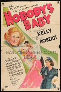 8j613 NOBODY'S BABY 1sh 1937 Patsy Kelly, Lyda Roberti, Lynne Overman, romantic stone litho art!
