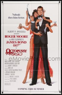 8j620 OCTOPUSSY style B advance 1sh 1983 sexy Maud Adams & Roger Moore as James Bond by Goozee!