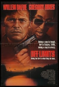 8j621 OFF LIMITS 1sh 1987 cool portrait photos of Willem Dafoe & Gregory Hines