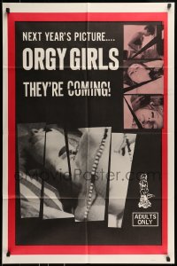 8j637 ORGY GIRLS '69 1sh 1968 super close ups of girls in throes of ecstasy!