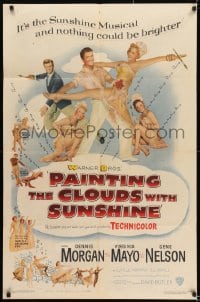 8j643 PAINTING THE CLOUDS WITH SUNSHINE 1sh 1951 Dennis Morgan, sexy Virginia Mayo, Gene Nelson