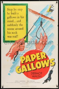 8j648 PAPER GALLOWS 1sh 1950 he built gallows in his mind & the noose was suddenly around his neck!