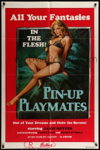 8j664 PIN-UP PLAYMATES 1sh 1970s out of your dreams and onto the screen, sexy artwork!