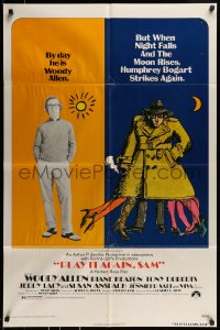 8j670 PLAY IT AGAIN, SAM 1sh R1976 wacky artwork of regular Woody Allen & Bogart Allen!