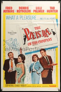8j671 PLEASURE OF HIS COMPANY 1sh 1961 Fred Astaire, Debbie Reynolds, Lilli Palmer, Tab Hunter!