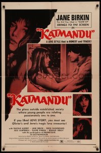 8j672 PLEASURE PIT 1sh 1971 Andre Cayatte's Les Chemins de Katmandou, sexy Jane Birkin, Katmandu!