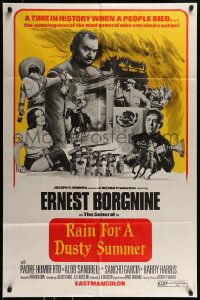 8j700 RAIN FOR A DUSTY SUMMER 1sh 1971 cool spaghetti western art of General Ernest Borgnine!