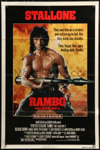 8j702 RAMBO FIRST BLOOD PART II 1sh 1985 no law, no war can stop Sylvester Stallone!