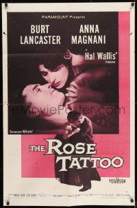 8j729 ROSE TATTOO 1sh 1955 Burt Lancaster, Anna Magnani, written by Tennessee Williams!