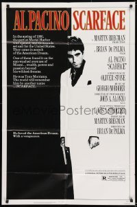 8j743 SCARFACE 1sh 1983 Al Pacino as Tony Montana, Brian De Palma, Oliver Stone!