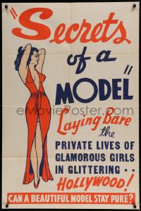 8j750 SECRETS OF A MODEL 1sh 1940 laying bare the private lives of glamorous girls in Hollywood!