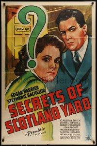 8j752 SECRETS OF SCOTLAND YARD 1sh 1944 does Stephanie Bachelor love a good man or a Nazi spy?
