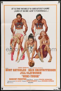 8j753 SEMI-TOUGH 1sh 1977 Burt Reynolds, Kris Kristofferson, sexy girls & football art by McGinnis!