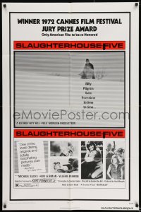 8j784 SLAUGHTERHOUSE FIVE 1sh 1972 Kurt Vonnegut's internationally acclaimed best seller!