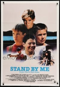 8j806 STAND BY ME int'l 1sh 1986 Rob Reiner, cast image of Phoenix, Feldman, Wheaton & O'Connell!
