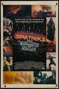 8j809 STAR TREK II 1sh 1982 The Wrath of Khan, Leonard Nimoy, William Shatner, sci-fi sequel!