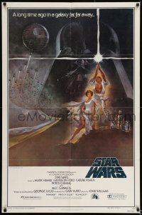 8j812 STAR WARS style A third printing 1sh 1977 George Lucas classic sci-fi epic, art by Tom Jung!