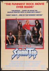 8j880 THIS IS SPINAL TAP 1sh 1984 Rob Reiner rock & roll cult classic, great band portrait!