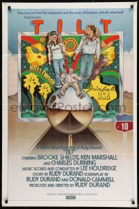 8j892 TILT int'l 1sh 1978 Brooke Shields, Ken Marshall, cool artwork by Drew Struzan!