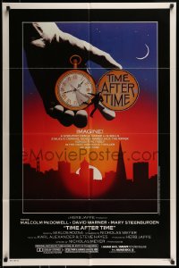 8j893 TIME AFTER TIME 1sh 1979 directed by Nicholas Meyer, cool fantasy artwork by Noble!
