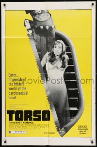 8j913 TORSO 1sh 1973 directed by Sergio Martino, sexy Suzy Kendall, bizarre psychosexual minds!