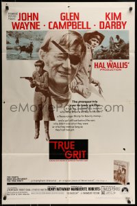 8j925 TRUE GRIT 1sh 1969 John Wayne as Rooster Cogburn, Kim Darby, Glen Campbell