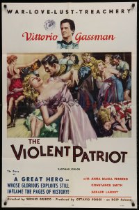 8j950 VIOLENT PATRIOT 1sh 1960 Vittorio Gassman, Anna Maria Ferrero, sexy artwork!