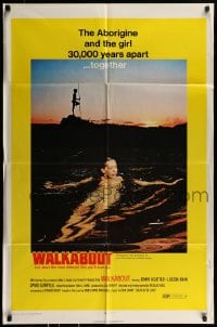 8j955 WALKABOUT 1sh 1971 sexy naked swimming Jenny Agutter, Nicolas Roeg Australian classic!