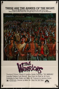 8j961 WARRIORS 1sh 1979 Walter Hill, Jarvis artwork of the armies of the night!