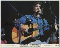 8k476 CONCERT FOR BANGLADESH color 11x14 still #6 1972 rock & roll benefit show, c/u of Bob Dylan!