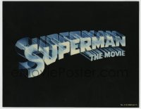 8k315 SUPERMAN color TC 1978 Christopher Reeve as the DC Comics superhero, a true title card!