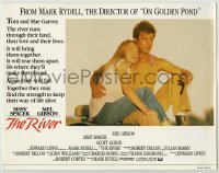 8k864 RIVER English LC 1984 best romantic portrait of Mel Gibson & Sissy Spacek!