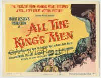 8k010 ALL THE KING'S MEN TC 1950 Louisiana Governor Huey Long biography with Broderick Crawford!