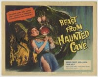 8k023 BEAST FROM HAUNTED CAVE TC 1959 Roger Corman, best art of monster with sexy censored victim!