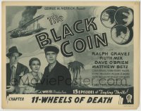 8k033 BLACK COIN chapter 11 TC 1936 Ralph Graves, Ruth Mix, O'Brien, serial, Wheels of Death!