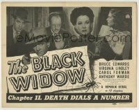 8k036 BLACK WIDOW chapter 11 TC 1947 cast montage, Republic sci-fi serial, Death Dials a Number!