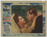 8k431 BLAZE OF NOON LC #1 1947 best romantic close up of William Holden & pretty Anne Baxter!