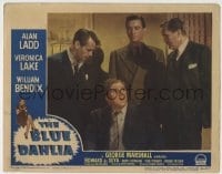 8k436 BLUE DAHLIA LC #3 1946 tough Alan Ladd & Hugh Beaumont interrogate scared William Bendix!