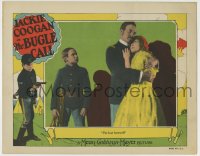 8k448 BUGLE CALL LC 1927 Jackie Coogan watches Claire Windsor give her last farewell!