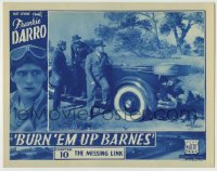 8k450 BURN 'EM UP BARNES chapter 10 LC 1934 Frankie Darro hides from bad guys in back of car, serial!