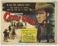 8k057 CATTLE QUEEN TC 1951 men died quicker under the ice-cold gaze of Western Beauty Maria Hart!