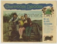 8k459 CHARTROOSE CABOOSE LC #8 1960 Molly Bee, Ben Cooper & Edgar Buchanan on railroad car!