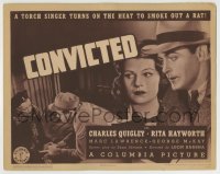 8k069 CONVICTED TC 1938 torch singer Rita Hayworth turns on the heat to smoke out a rat!