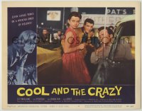 8k482 COOL & THE CRAZY LC #8 1958 savage punks on a weekend binge of violence, classic '50s image!