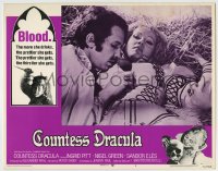 8k486 COUNTESS DRACULA LC #2 1972 sexy Ingrid Pitt seduces men & drinks their blood, Hammer horror!