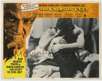 8k490 CRIMSON CULT LC #7 1970 sexy blonde Virginia Wetherell in bed with barechested man!